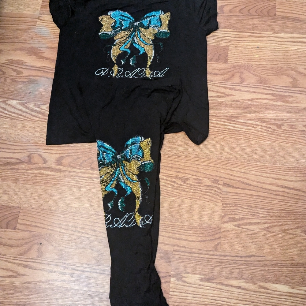Inspired size extra large legging sets with bling